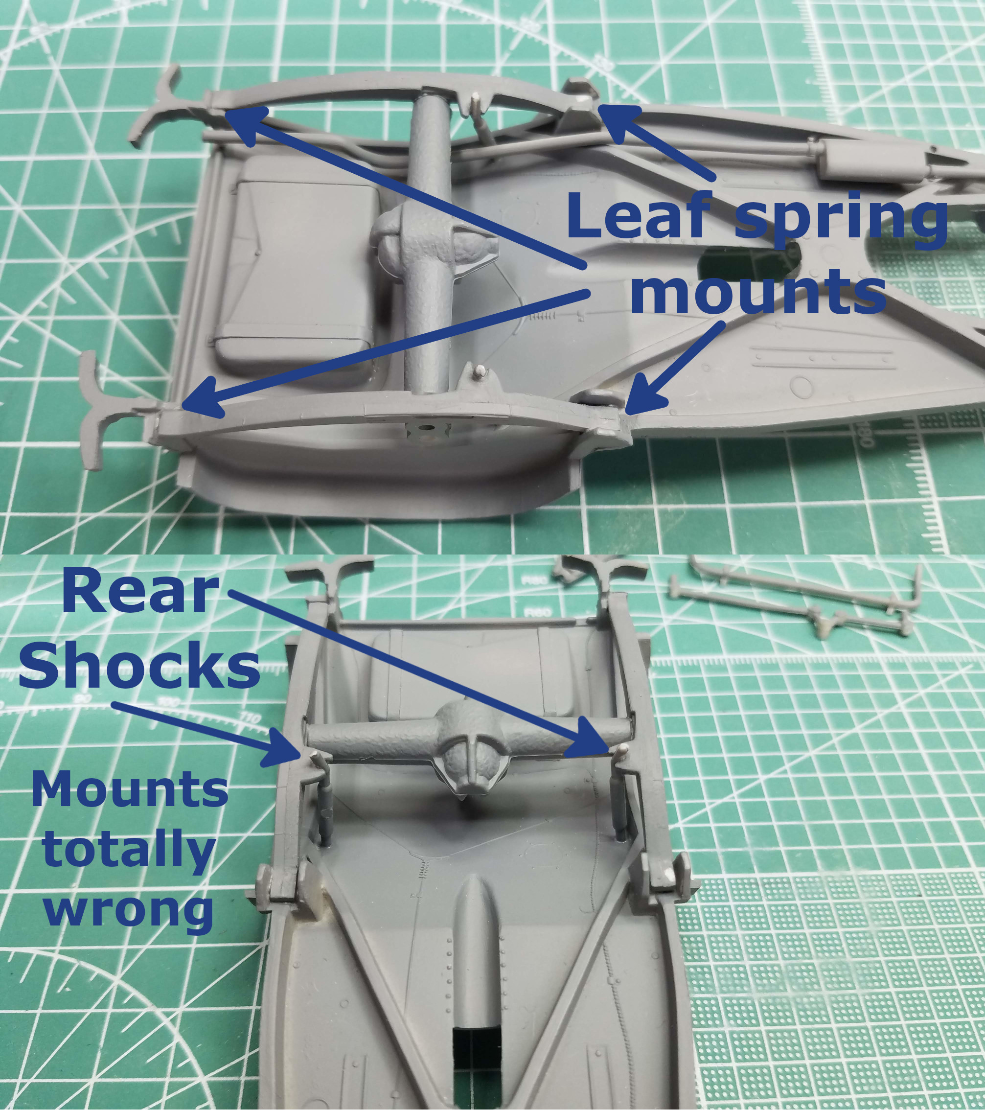 Rear springs and shocks as out of box