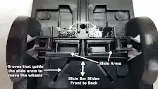 Starting the assemble of the slide arms
