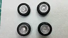 Wheels are being assembled and black lined