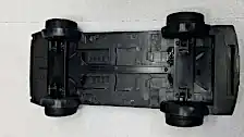 Top view of chassis with wheels in driving position