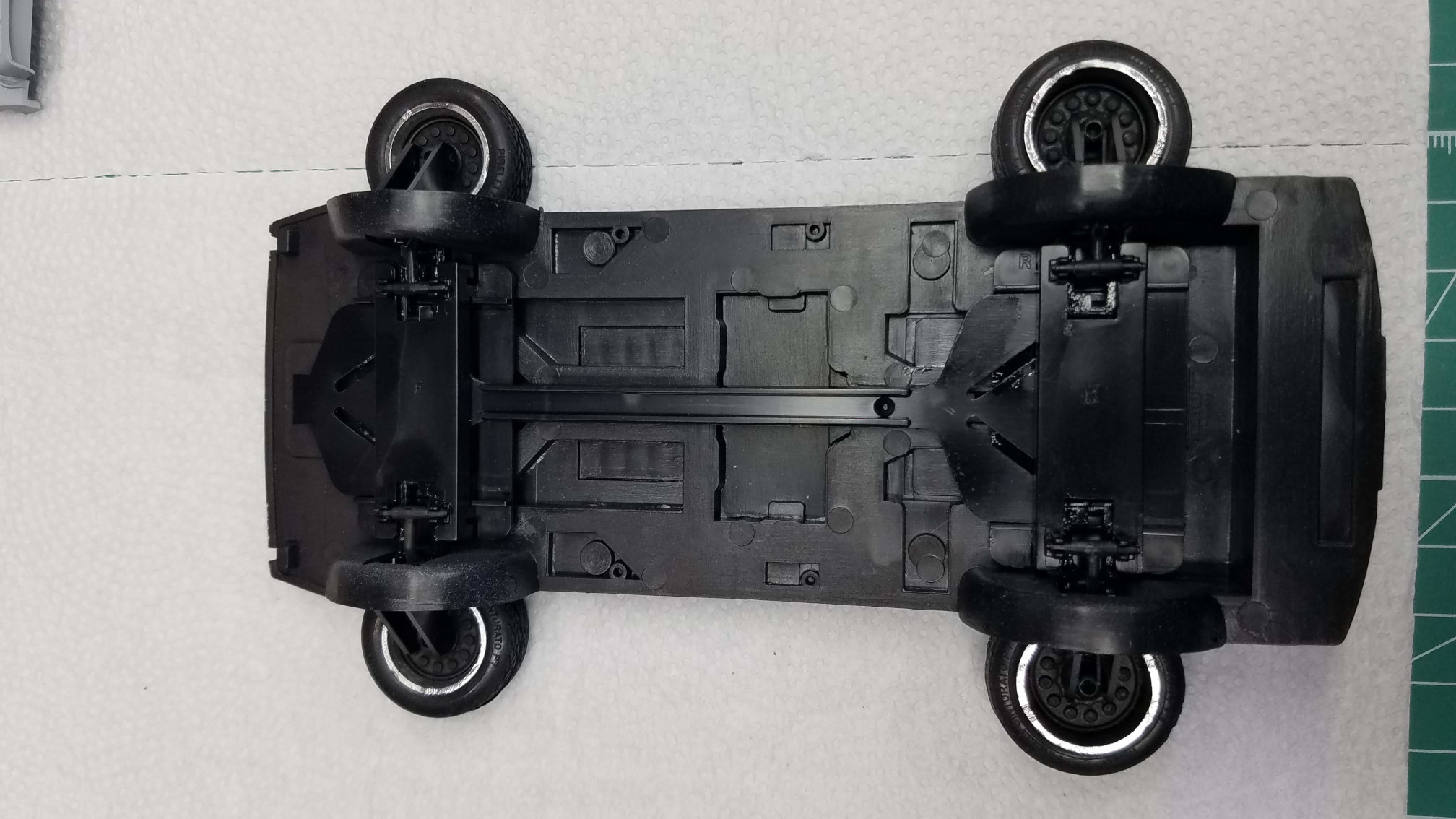 Top of Chassis with wheels in flying position