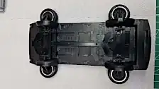 Top view of the chassis with wheels in the flying position