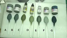 Test spoons for interior color