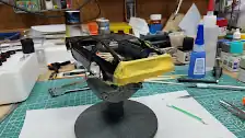 Rear of the body is masked before painting the body