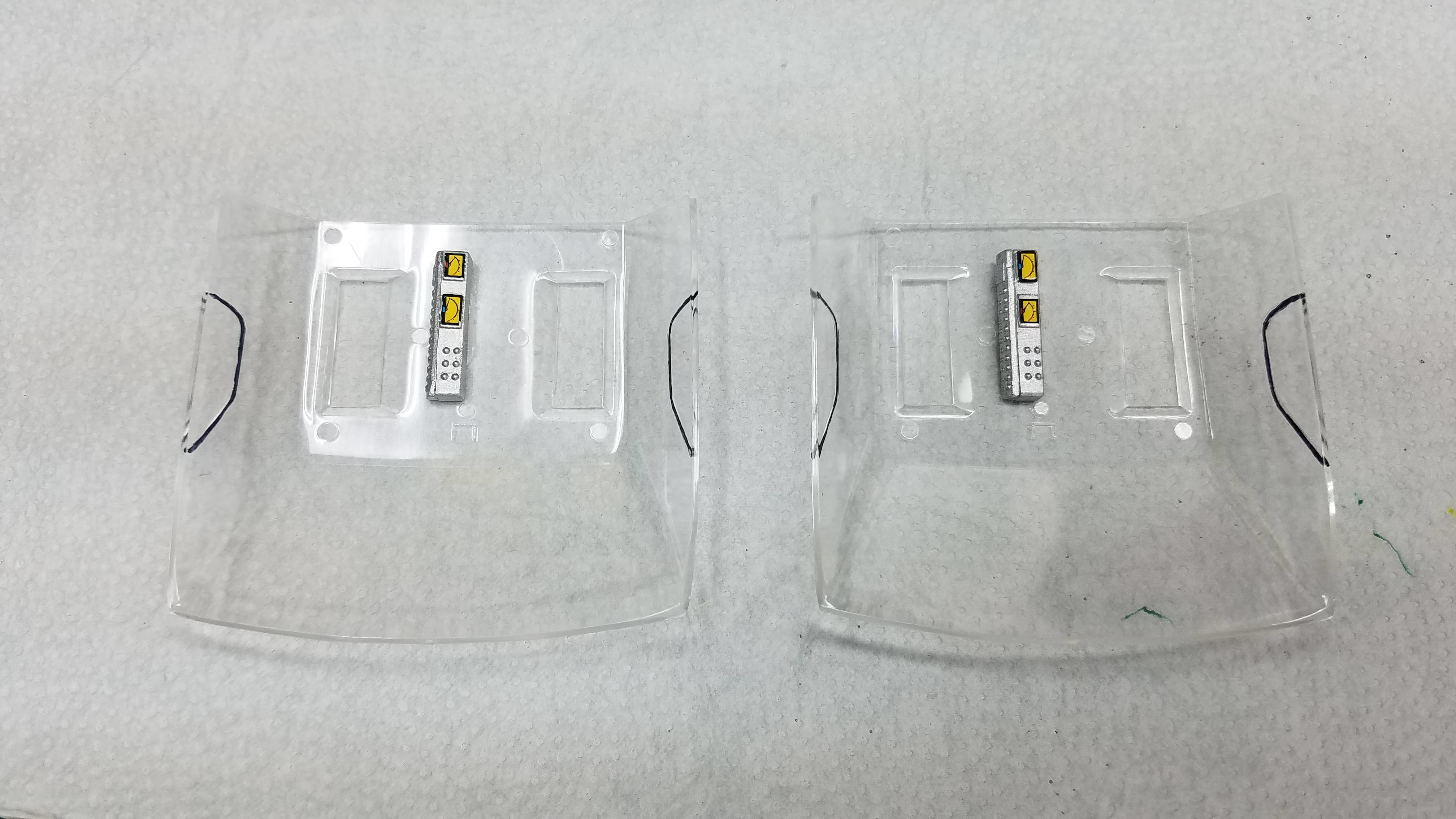 Window dividers are outlined and instrument roof instrument cluster is installed