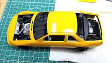 Body paint repaired and installed on the chassis