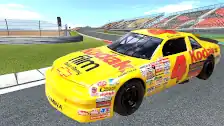 Finished build superimposed on a track