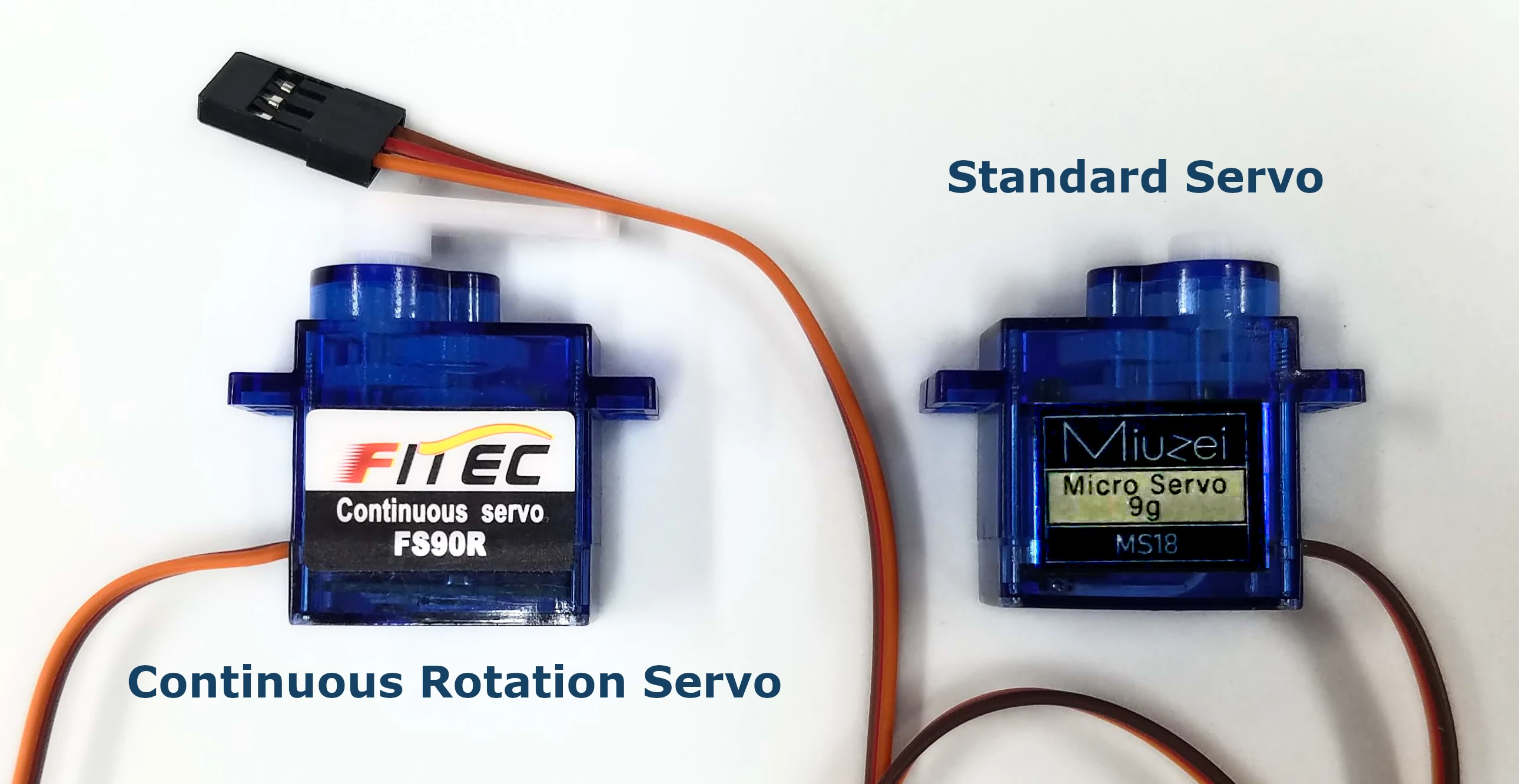 Continuous and standard servo look the same